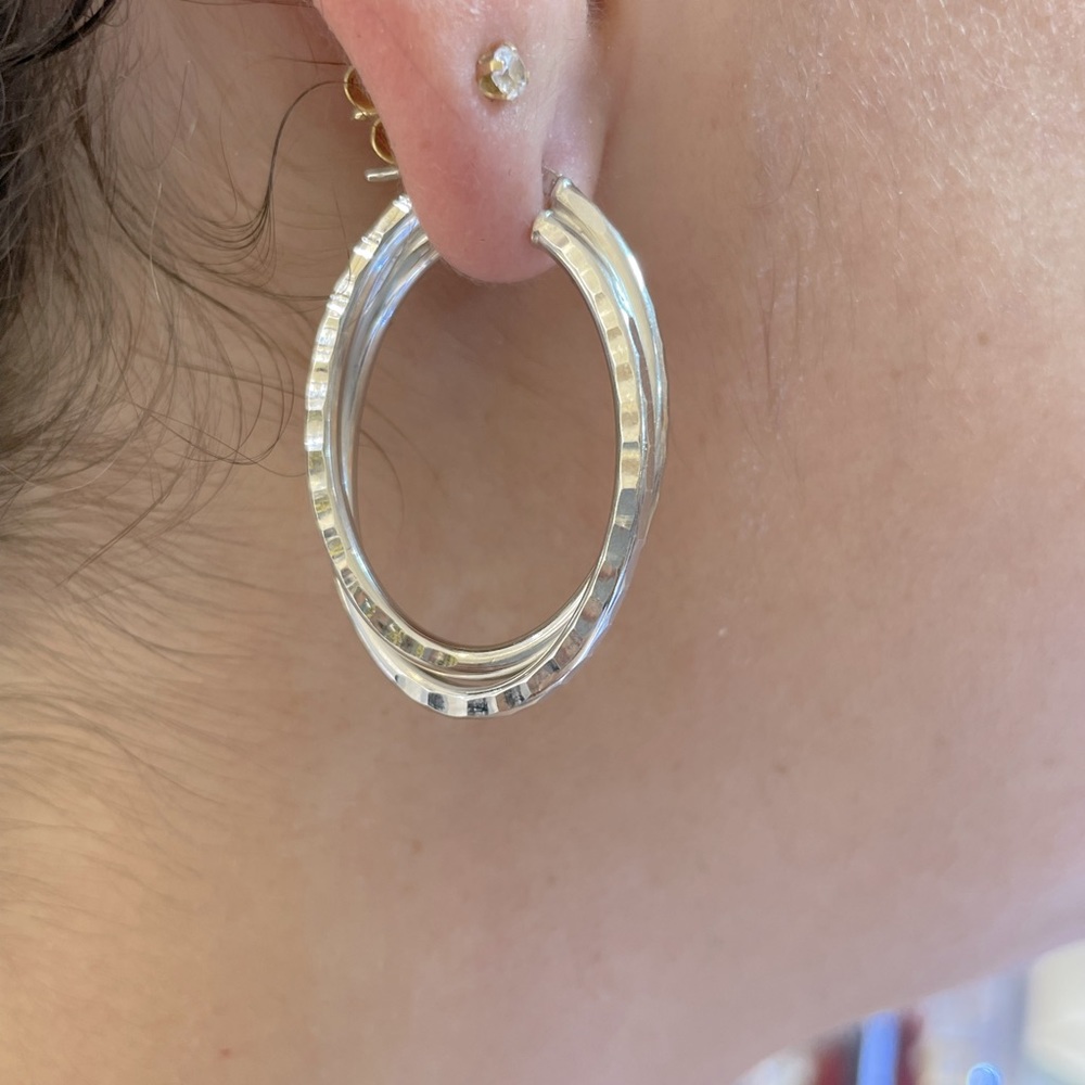 Sterling silver 925 hoops